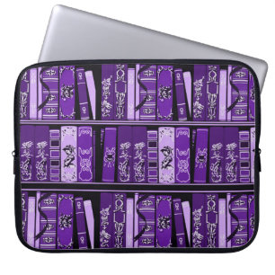 Paarse boekhouder boekenhoes voor laptop sleeve