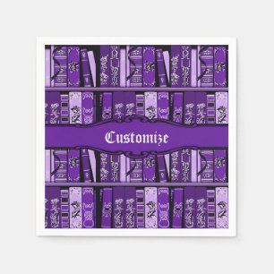 Paarse boekhouders boeken servet