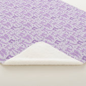 Paarse bogen en hartenpatroon sherpa deken (3/4)