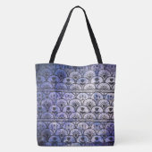 Paarse Bohemen-stijl, gebarenteerde Canvas tas (Achterkant)