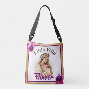 Paarse Boho Baby shower Crossbody Tas