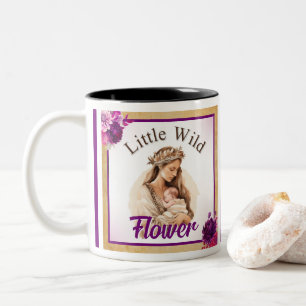 Paarse Boho Baby shower Tweekleurige Koffiemok