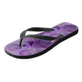 Paarse Boho Damask Pattern Teenslippers (Schuin)
