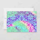 Paarse Boho Foto Wedding Save the Date (Achterkant)