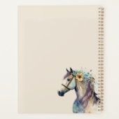 Paarse Boho Horse Custom Terug naar School Planner (Achterkant)