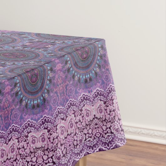 Paarse Boho stijl tafelkleed (Voorbeeld)