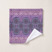 Paarse Boho Style Bad Handdoek (Wasdoekje)