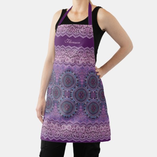 Paarse Boho Style Schort (Insitu)