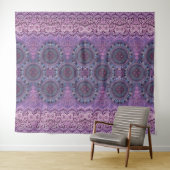 Paarse Boho Style Wandkleed (In Situ (horizontaal))