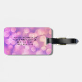 Paarse Bokeh en Typografie | avontuurtijd Bagagelabel (Achterkant horizontaal)