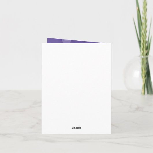 Paarse Bokeh Hartelijk dank Bedankkaart (Achterkant)