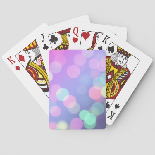 Paarse Bokeh Lights Speelkaarten (Achterkant)