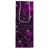 PAARSE BOKEH MET SILVER SPIDER WEBS WIJN CADEAUTAS (Voorkant)