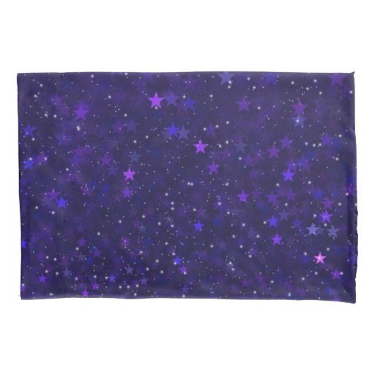 Paarse Bokeh Stars Kussensloop (Voorkant)