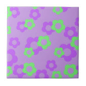 Paarse Bold Y2K Wildflower Levendige Spring Decor Tegeltje (Voorkant)