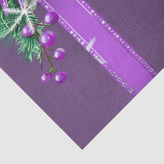 Paarse boog vakantie tissuepapier (Detail)