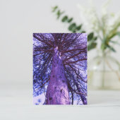 Paarse boom briefkaart (Staand voorkant)