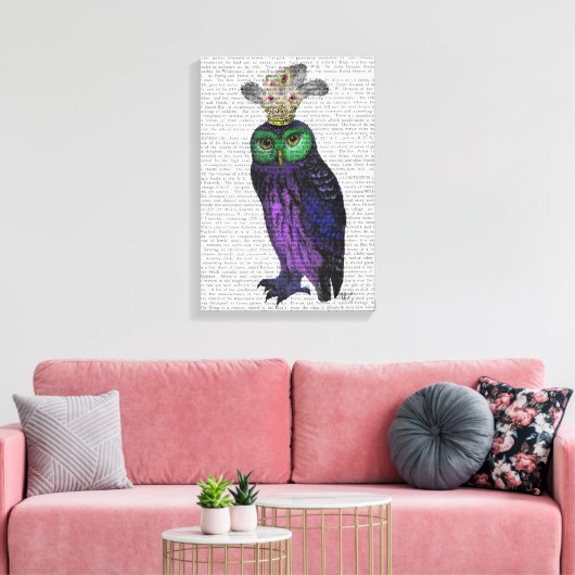 Paarse boomgaard canvas afdruk (Insitu (Woonkamer))