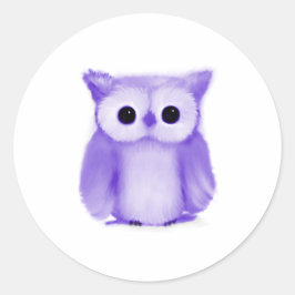 Paarse boomgaard ronde sticker