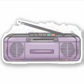 Paarse boomgaard sticker (Voorkant)