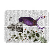 Paarse boomkor met Antlers 2 Magneet (Horizontaal)