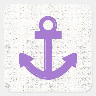 Paarse bootankers in nood stickers