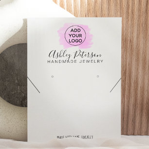 Paarse borstelslag logo juwelen die ketting verdie visitekaartje