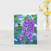 "Paarse BosDigitalis # 1 " Kaart (Gele Bloem)