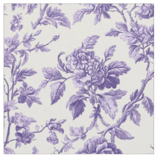 Paarse botanische bloem toile stof