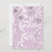 Paarse Botanische Christelijke huwelijksuitnodigin Kaart (Achterkant)