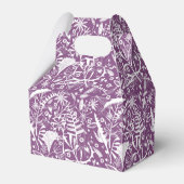 Paarse Botanische Modern Bedankdoosjes (Achterkant)