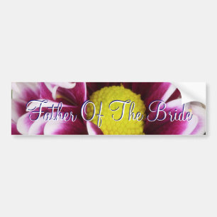 Paarse Bouquet vader van de bride Bumpersticker