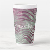 Paarse Bourgogne Aqua Mint Zebra Latte Mok (Voorkant)