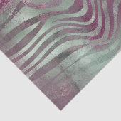 Paarse Bourgogne Aqua Mint Zebra Tissuepapier (Detail)