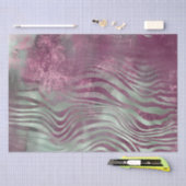 Paarse Bourgogne Aqua Mint Zebra Tissuepapier (Craft)