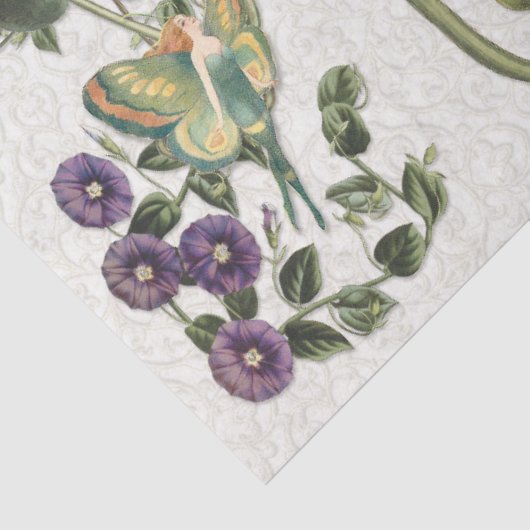  Paarse Bow Fairy Garden Passion Flower Tissuepapier (Detail)