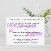 Paarse  Brick Graffiti Weddenschap Kaart (Staand voorkant)