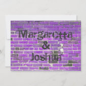 Paarse  Brick Graffiti Weddenschap Kaart (Achterkant)