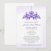 Paarse Bridal Shower-uitvindingen Kaart (Voorkant / Achterkant)