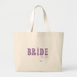 Paarse bride grote tote bag