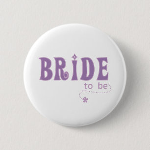 Paarse bride ronde button 5,7 cm