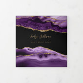 Paarse brochure Agate Trivoudig Drieluik Kaart (Cover)