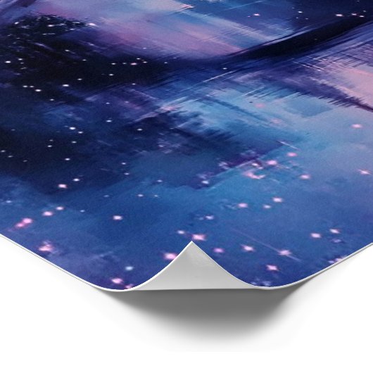 paarse brug poster (Hoek)