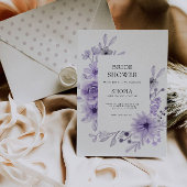 Paarse bruidsdouche uitnodiging