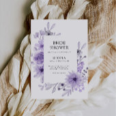 Paarse bruidsdouche uitnodiging