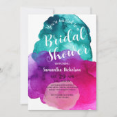 Paarse bruidsdouche uitnodiging (Voorkant)