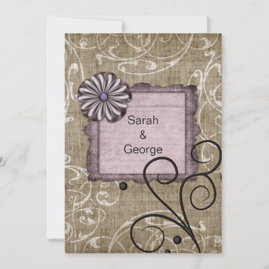 paarse bruiloft Bedankt (Voorkant)