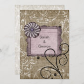 paarse bruiloft Bedankt (Voorkant / Achterkant)