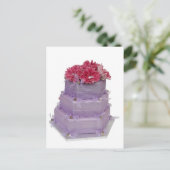 Paarse bruiloft briefkaart (Staand voorkant)