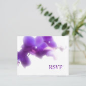 Paarse bruiloft RSVP Briefkaart (Staand voorkant)